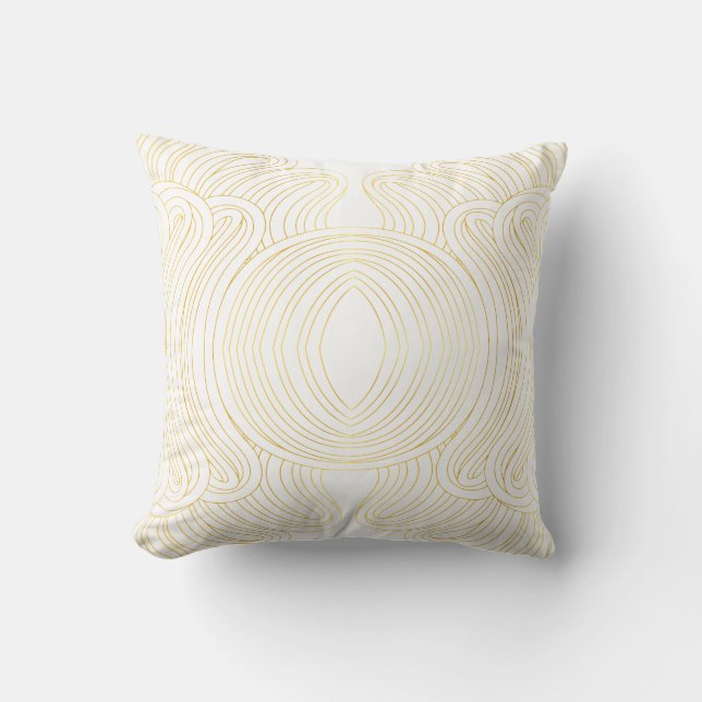 Seamless abstract symmetrical linear pattern cushion (Front)