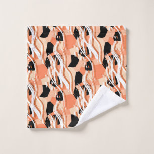 Seamless abstract trendy pattern with peach wash cloth