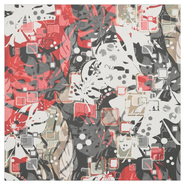 Seamless abstract tropical exotic modern geometric fabric (Swatch)