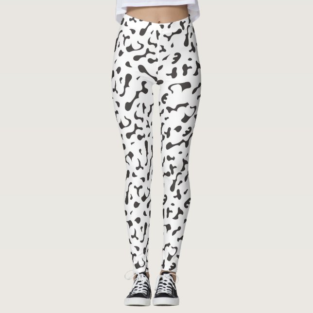Seamless Abstract Vector Amorphous Patterned  Leggings (Front)