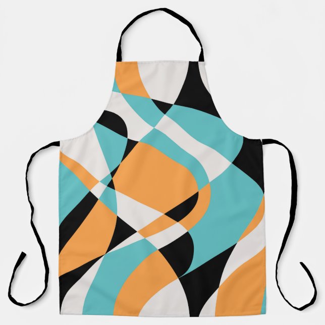 Seamless abstract waves pattern. Gorgeous seamless Apron (Front)
