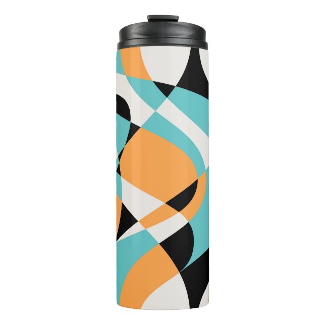 Seamless abstract waves pattern. Gorgeous seamless Thermal Tumbler (Front)