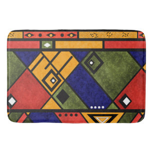 Seamless african ethno traditional texture pattern bath mat