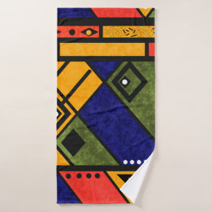 Seamless african ethno traditional texture pattern bath towel