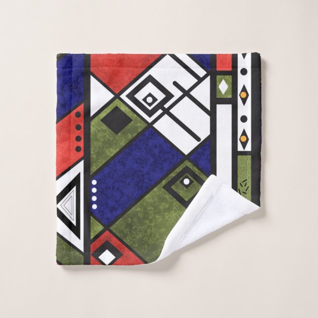 Seamless african ethno traditional texture pattern bath towel set (Wash Cloth)