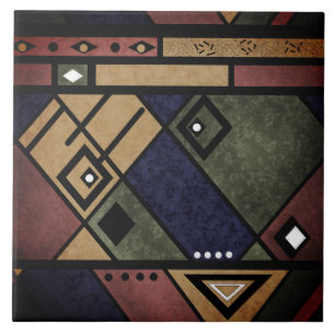 Seamless african ethno traditional texture pattern ceramic tile