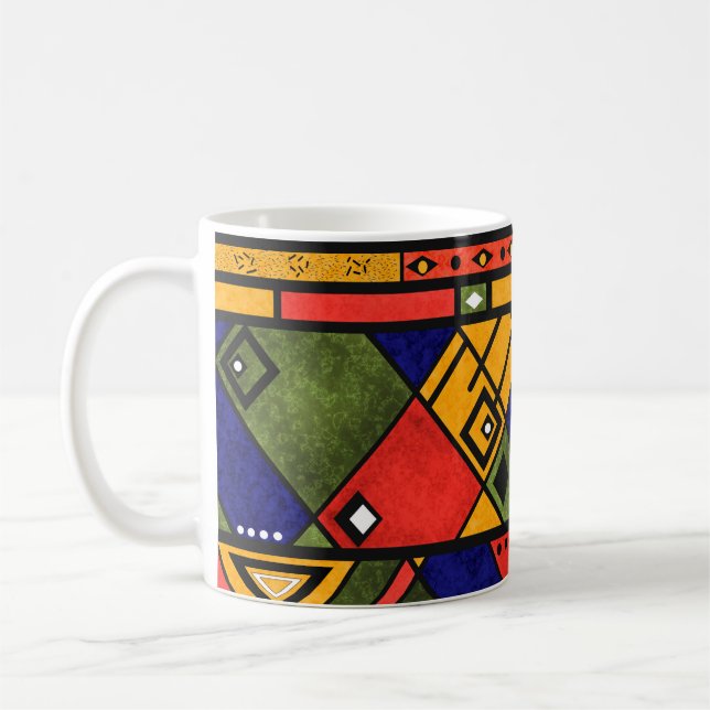 Seamless african ethno traditional texture pattern coffee mug (Left)