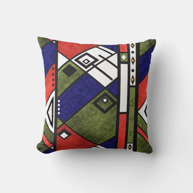 Seamless african ethno traditional texture pattern cushion (Front)