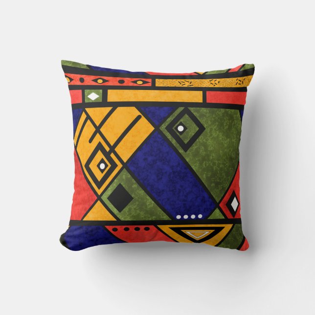 Seamless african ethno traditional texture pattern cushion (Front)