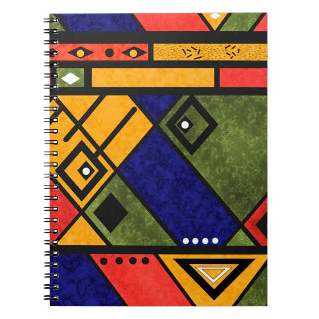 Seamless african ethno traditional texture pattern notebook (Front)