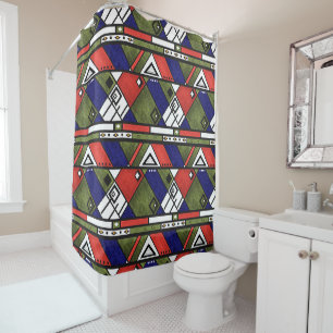 Seamless african ethno traditional texture pattern shower curtain