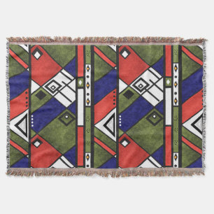 Seamless african ethno traditional texture pattern throw blanket