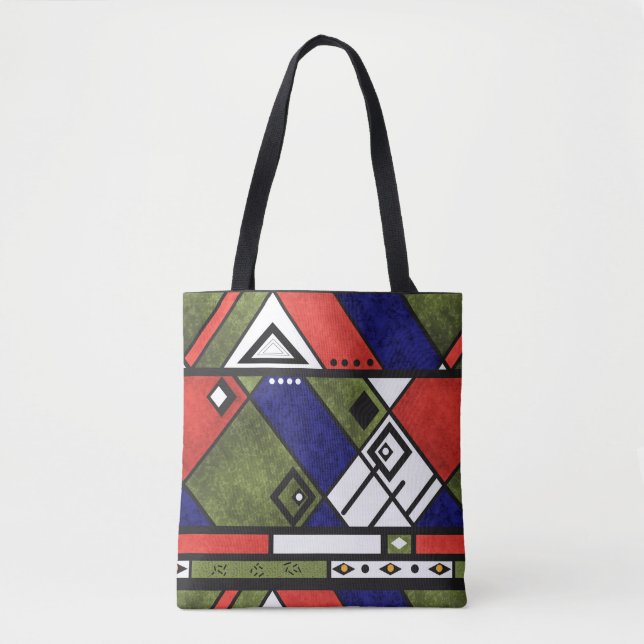 Seamless african ethno traditional texture pattern tote bag (Front)
