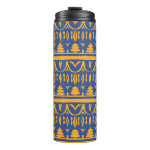 Seamless african pattern thermal tumbler
