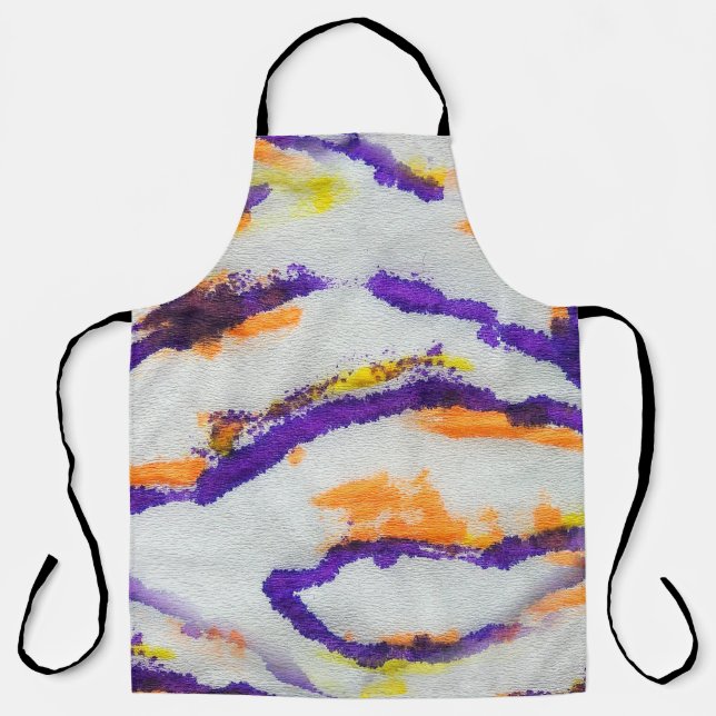 Seamless animal zebra. Dirty art pattern. Abstract Apron (Front)