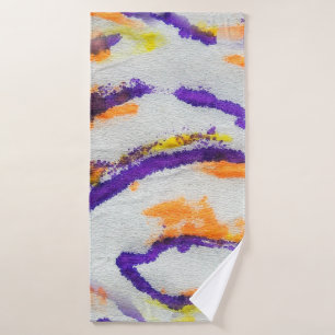 Seamless animal zebra. Dirty art pattern. Abstract Bath Towel