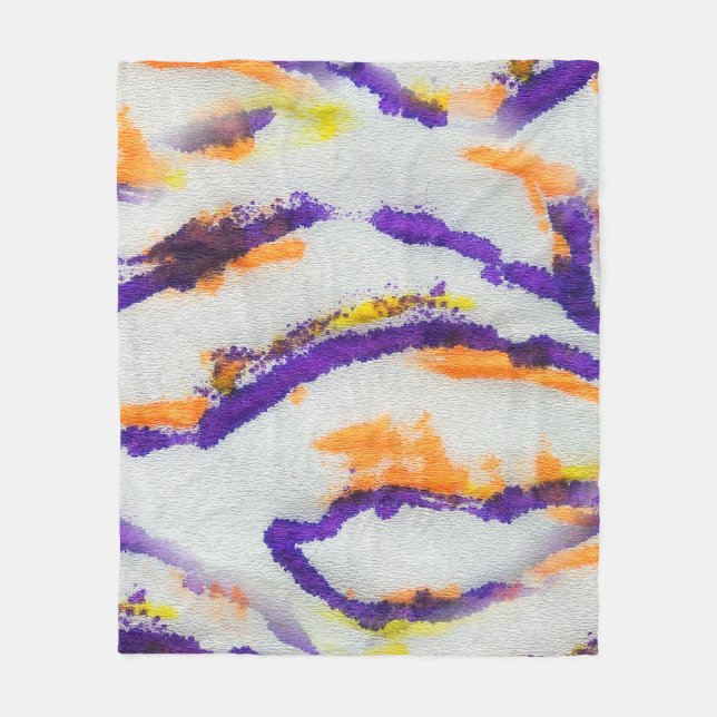 Seamless animal zebra. Dirty art pattern. Abstract Fleece Blanket (Front)