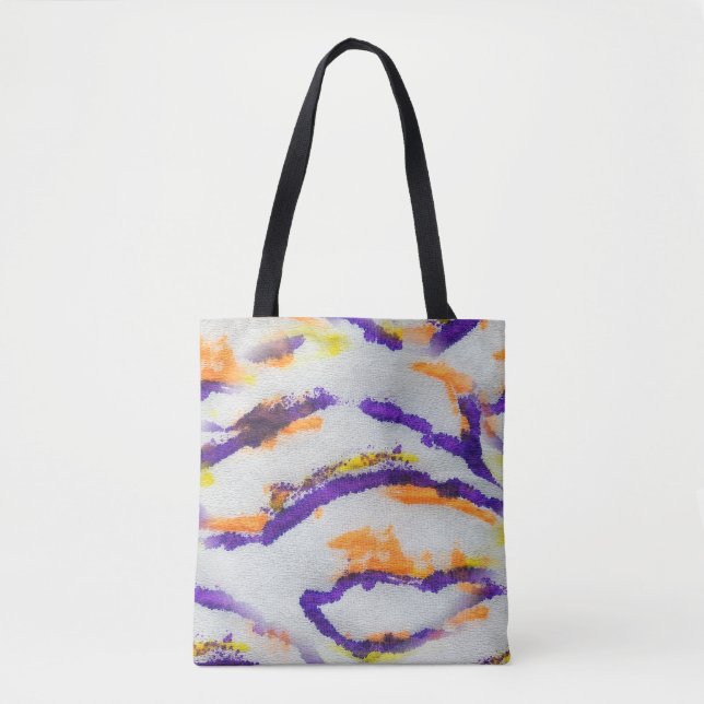 Seamless animal zebra. Dirty art pattern. Abstract Tote Bag (Front)
