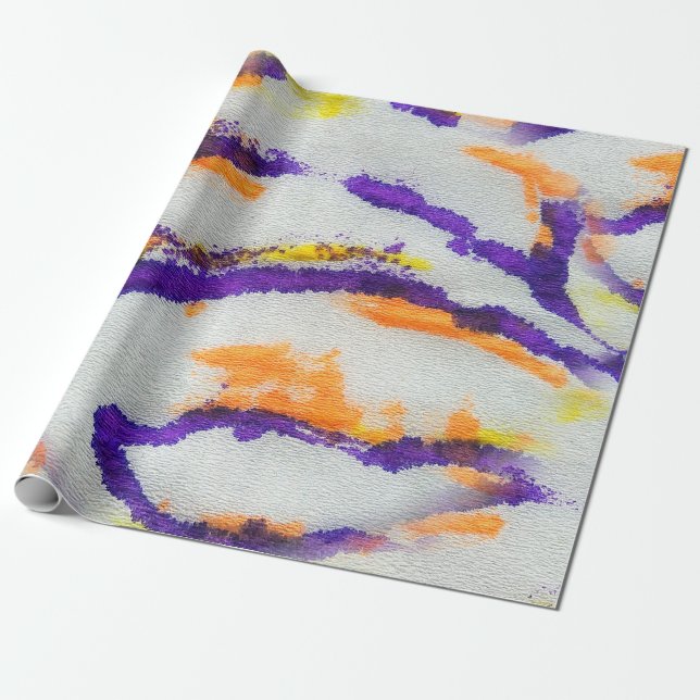 Seamless animal zebra. Dirty art pattern. Abstract Wrapping Paper (Unrolled)