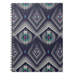 Seamless antique pattern ornament. Geometric styli Notebook