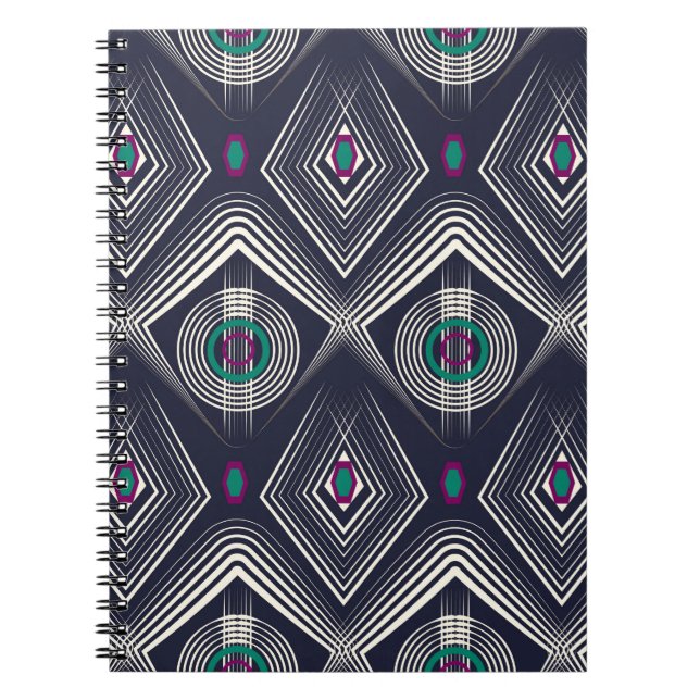 Seamless antique pattern ornament. Geometric styli Notebook (Front)