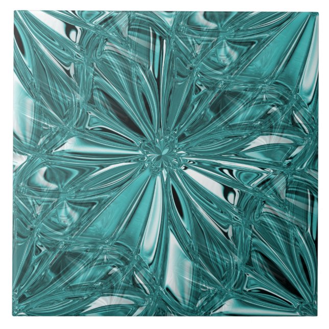 Seamless Aqua Ceramic Tile (Front)