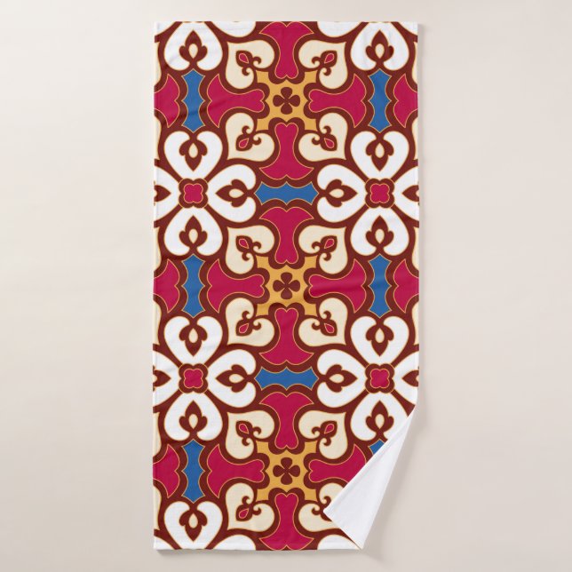 Seamless arabic pattern - based on ottoman traditi bath towel (Bath Towel)