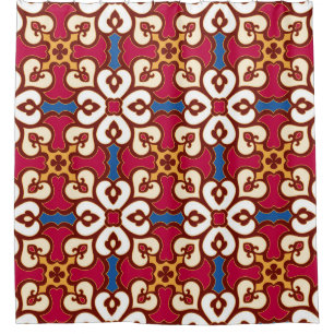 Seamless arabic pattern - based on ottoman traditi shower curtain