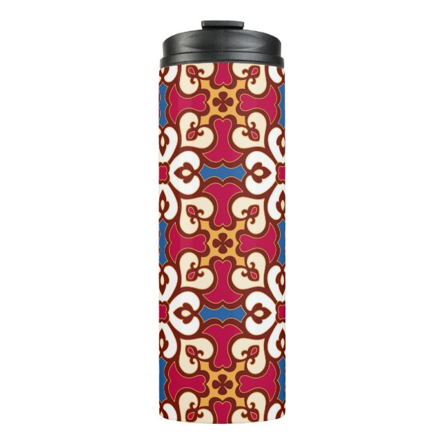 Seamless arabic pattern - based on ottoman traditi thermal tumbler (Front)