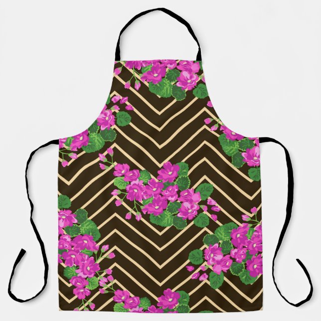 Seamless ardent pattern in sweet flowers. Composit Apron (Front)