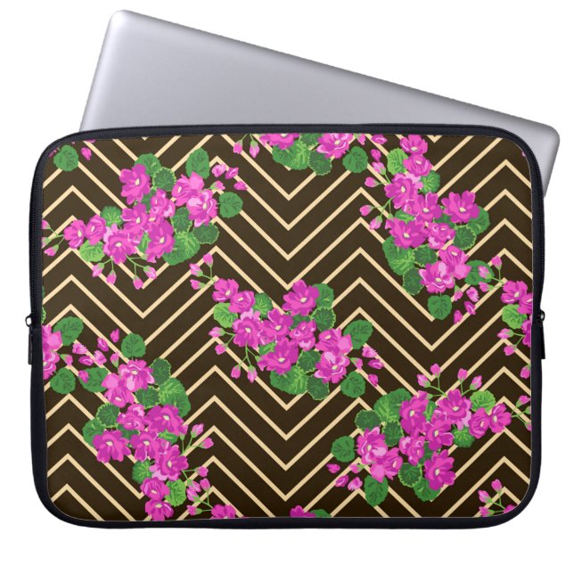 Seamless ardent pattern in sweet flowers. Composit Laptop Sleeve (Front)