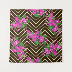 Seamless ardent pattern in sweet flowers. Composit Tapestry