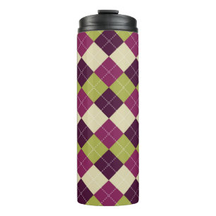 Seamless argyle pattern. Diamond shapes background Thermal Tumbler