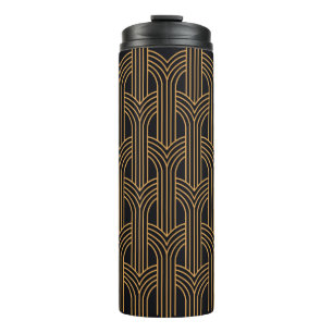 Seamless Art Deco Pattern. Vintage geometric minim Thermal Tumbler