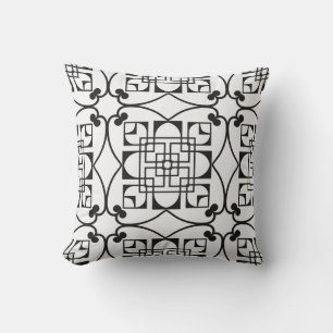 Seamless Art Deco Pattern. Vintage minimalistic ba Cushion