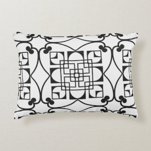Seamless Art Deco Pattern. Vintage minimalistic ba Decorative Cushion