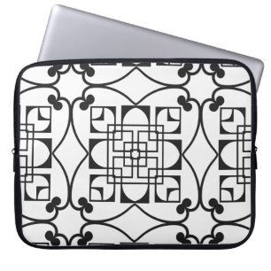 Seamless Art Deco Pattern. Vintage minimalistic ba Laptop Sleeve