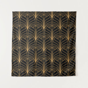 Seamless Art Deco Pattern. Vintage minimalistic ba Tapestry