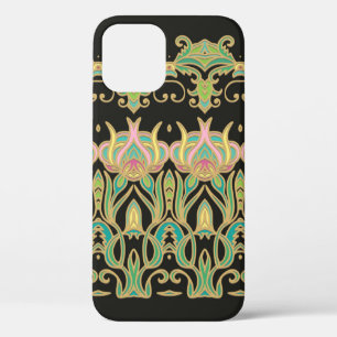 Seamless art ornament in Art Nouveau style iPhone 12 Case