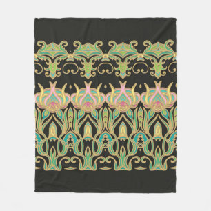Seamless art ornament in Art Nouveau style Fleece Blanket