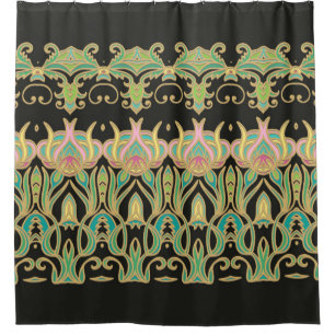 Seamless art ornament in Art Nouveau style Shower Curtain