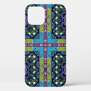 Seamless Aztec Pattern. Ikat Chevron Cloth. Repeat iPhone 12 Case