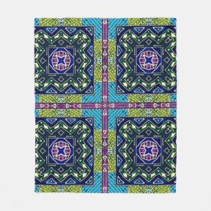 Seamless Aztec Pattern. Ikat Chevron Cloth. Repeat Fleece Blanket