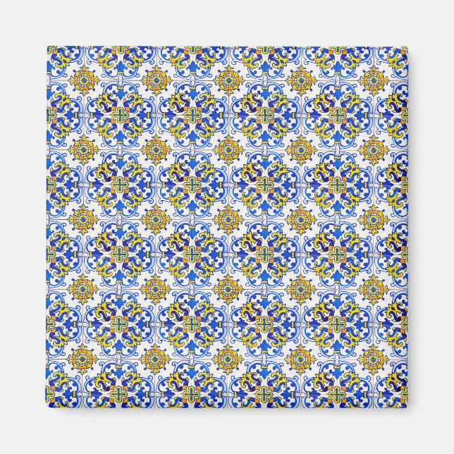 Seamless Azulejo Art Tile Magnet (Front)