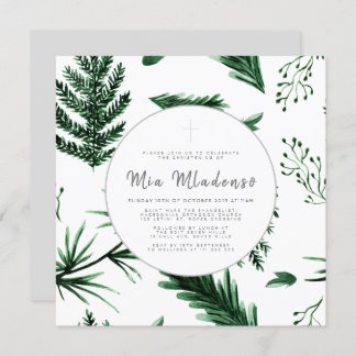 Seamless Baby Baptism Christening Invitation