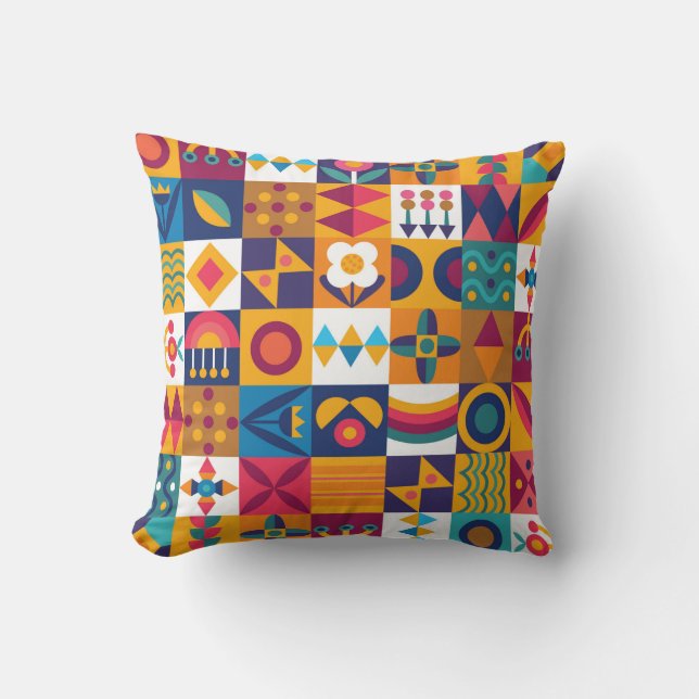 Seamless background design modern art cushion (Front)