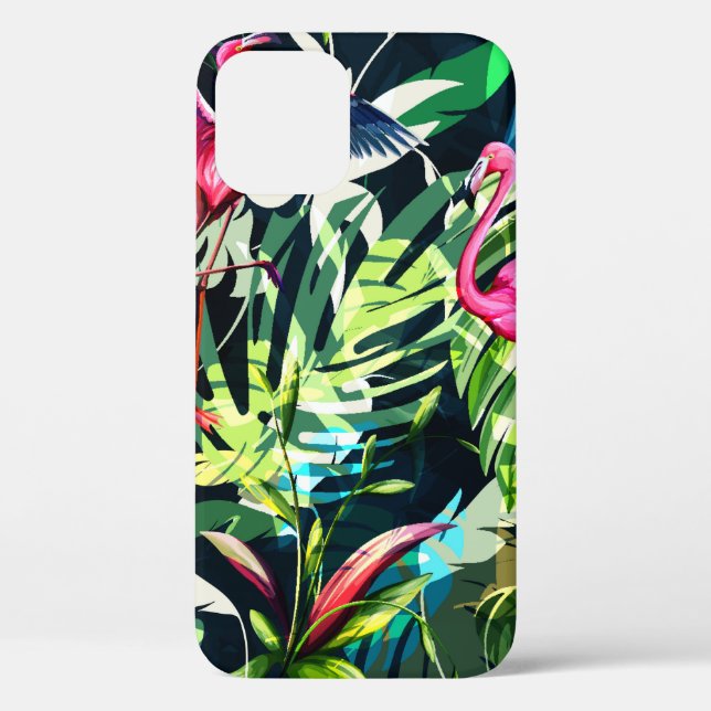 Seamless background floral pattern. Tropical leave Case-Mate iPhone Case (Back)