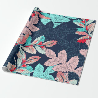 Seamless background leaves pattern wrapping paper