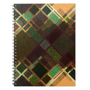 Seamless background pattern. Abstract retro diagon Notebook