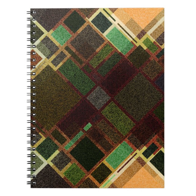 Seamless background pattern. Abstract retro diagon Notebook (Front)